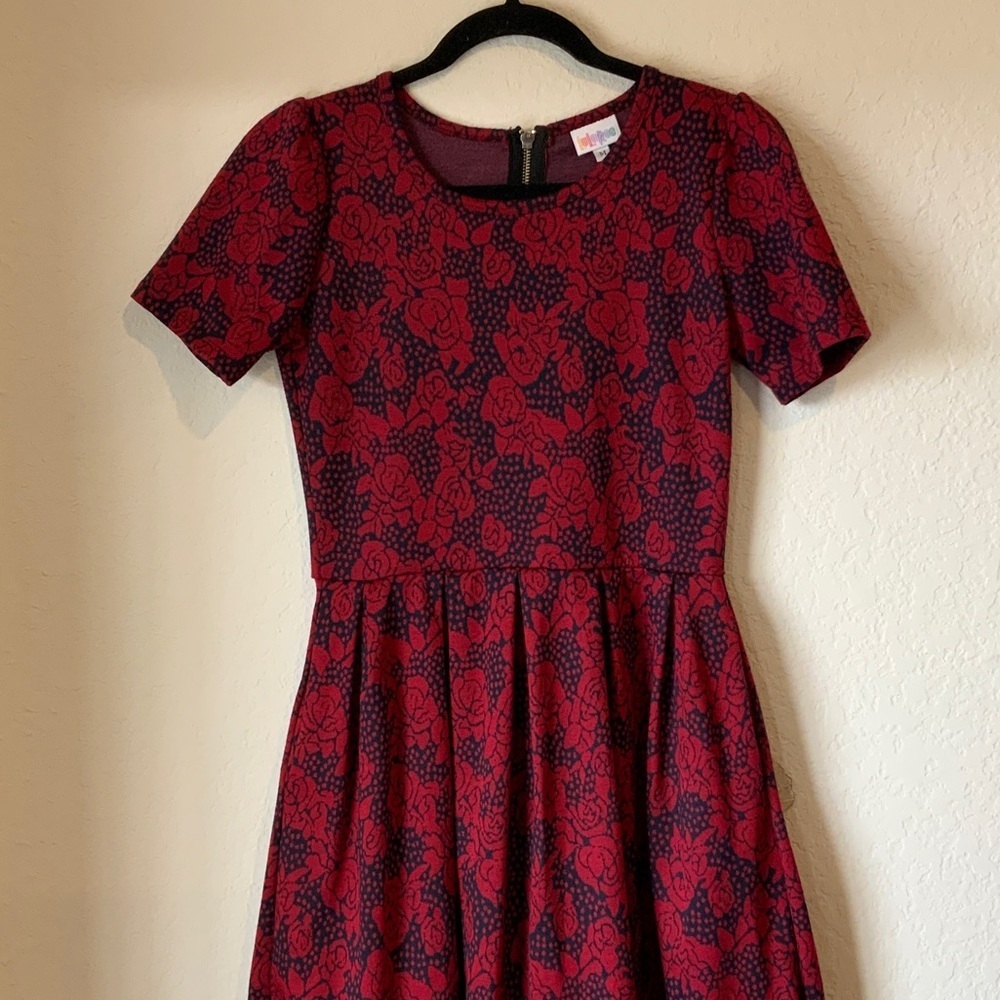LulaRoe Floral Roses Dress - Picture 2 of 6
